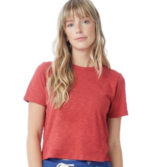 Alternative Hayes Crop Slub Organic Cotton T-Shirt - Picture 1 of 9